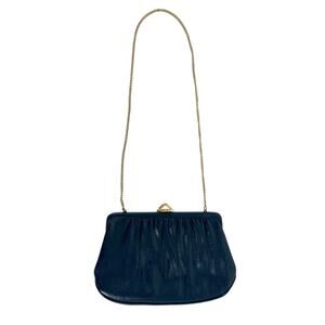 50s Mardane navy blue leather handbag 1950s vintage